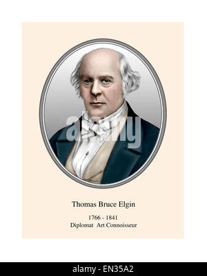 Bruce Thomas Lord Elgin Elgin Portrait Illustration moderne Banque D'Images