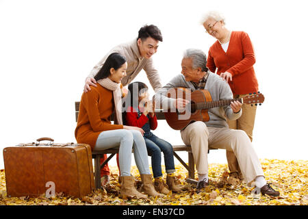 Heureux les sorties en famille Banque D'Images