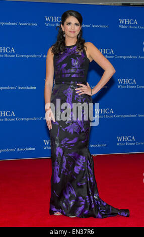 Washington DC, USA. Apr 25, 2015. Cecily Strong arrive pour la Maison Blanche 2015 Dîner annuel de l'Association des correspondants à l'hôtel Hilton de Washington, le samedi 25 avril 2015. Credit : Ron Sachs/CNP Crédit : afp photo alliance/Alamy Live News Banque D'Images