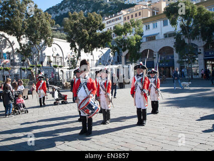 Les clés de la cérémonie à Grand vantaux Square, Gibraltar, la terroritory en Europe du sud Banque D'Images