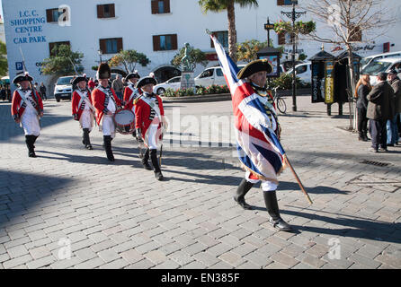 Les clés de la cérémonie à Grand vantaux Square, Gibraltar, la terroritory en Europe du sud Banque D'Images