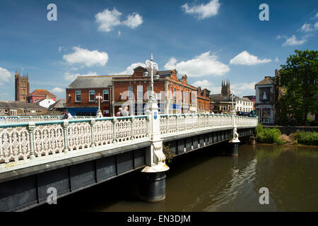 Royaume-uni, Angleterre, Somerset, Taunton, North Street, 1834 Pont sur la rivière Tone Banque D'Images