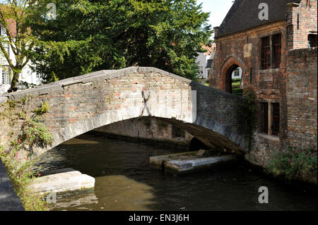 Belgique, Bruges, Hof Arents, pont de Bonifacius Banque D'Images