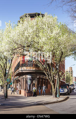 Le maintient enfoncé Pickle Barrel un coin biseauté sur Market Street, Chattanooga, Tennessee, États-Unis Banque D'Images