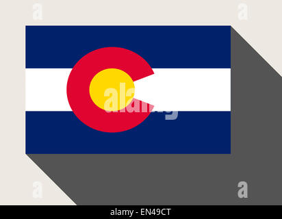 L'État américain du Colorado drapeau dans télévision web design style. Banque D'Images