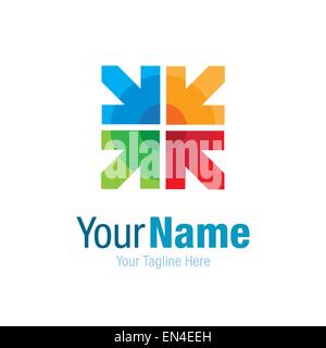 Flèches indiquant circle colorful design graphique icône logo Illustration de Vecteur