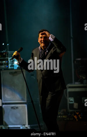 Toronto, Ontario, Canada. Apr 27, 2015. Groupe de new wave britannique Spandau Ballet effectué dans la ville historique de Massey Hall à Toronto. Membres du groupe : TONY HADLEY, GARY KEMP, STEVE NORMAN, JOHN KEEBLE, MARTIN KEMP/Vidyashev Crédit : Igor Fil ZUMA/Alamy Live News Banque D'Images