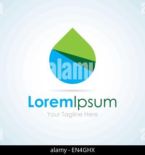 Pure Clean Water drop simple entreprise logo icône Illustration de Vecteur