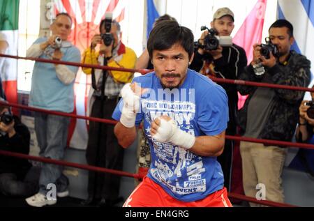 Hollywood, Californie, USA. 3e Mar, 2010. Manny Pacquiao (PHI) : Boxe Manny Pacquiao des Philippines au cours de sa séance d'entraînement ouverte au Wild Card Gym à Hollywood, Californie, USA . © Naoki Fukuda/AFLO/Alamy Live News Banque D'Images