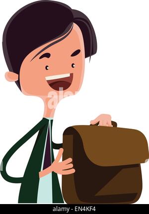 Emballage Sac Homme son entreprise d'illustration vectorielle, personnage Illustration de Vecteur