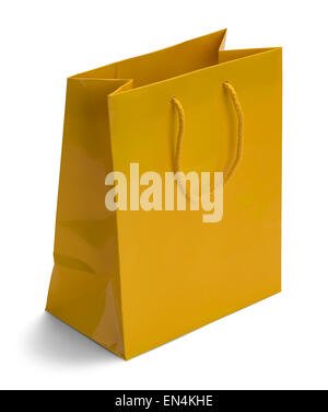 Détail jaune brillant Panier isolé sur un fond blanc. Banque D'Images