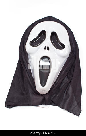 Scary Halloween mask isolated on white Banque D'Images