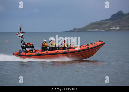 Les bénévoles de sauvetage de Red Bay (RNLI) Banque D'Images