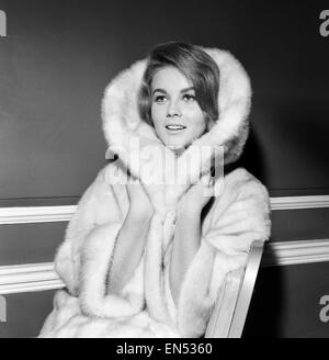 Ann Margret Olsson, actrice de cinéma et chanteuse, photographié à la May Fair Hotel à Londres, 6 novembre 1963. Ann Margret est en ville pour le London premiere de son dernier film "Bye Bye Birdie". Banque D'Images