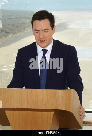 George Osborne MP Chancelier de l'Échiquier s'adresse à des candidats conservateurs et partisans à Saunton Sands Hotel Devon Banque D'Images