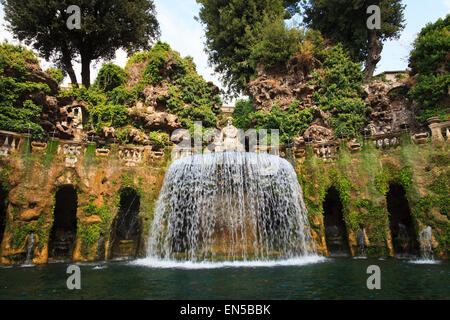 La Fontana dell'Ovato Fontaine ovale à la Villa d'Este Tivoli gardens Banque D'Images