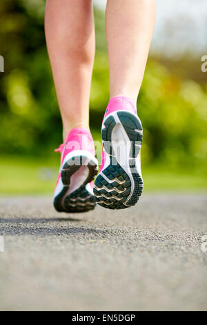 Close up de coureurs pieds Banque D'Images