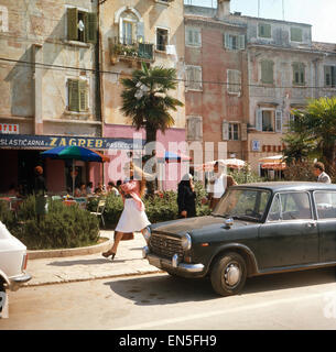 Urlaub in Istrien, Jugoslawien 1970 er Jahre. Vacances en Bretagne, la Yougoslavie des années 1970. Banque D'Images