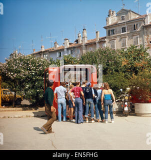 Urlaub in Istrien, Jugoslawien 1970 er Jahre. Vacances en Bretagne, la Yougoslavie des années 1970. Banque D'Images