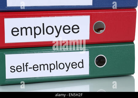 Employé ou travailleur indépendant… poste business concept in office Banque D'Images