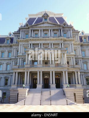 La façade principale de l'Eisenhower Executive Office Building à Washington DC Banque D'Images