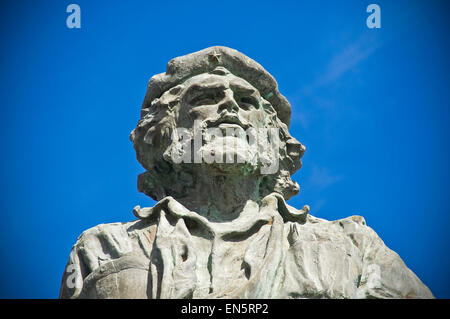 L'horizontale vue rapprochée de la statue de Ernesto Che Guevara à Santa Clara. Banque D'Images