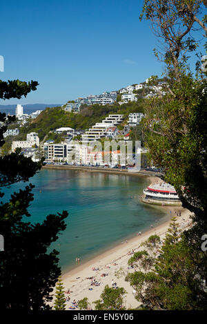 Oriental Bay, Wellington, Île du Nord, Nouvelle-Zélande Banque D'Images