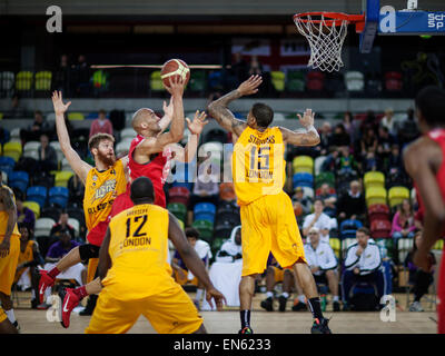 London Lions contre Leicester Riders jeu dans la British Basketball League Banque D'Images