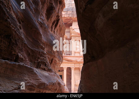 Le Conseil du Trésor, Al Khazneh, à Petra, Jordanie Banque D'Images