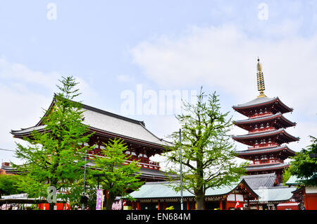 Le temple Senso-ji à Asakusa Banque D'Images