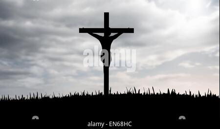 Jésus sur la croix vector Illustration de Vecteur