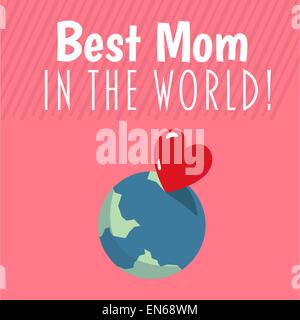 Meilleure maman du monde vector Illustration de Vecteur