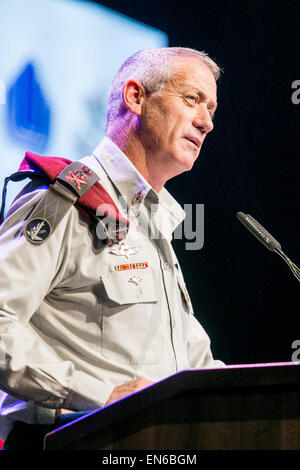 Le général Benjamin Benny Gantz Chef d'état-major des Forces de défense d'Israël Banque D'Images