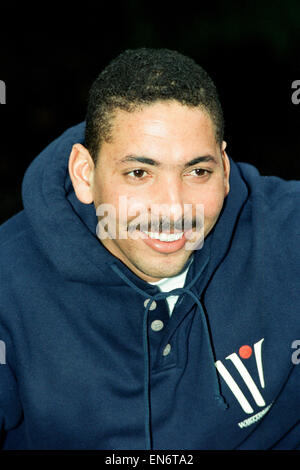 Lancashire et Angleterre cricketer Phil DeFreitas 17 Décembre 1991 Banque D'Images