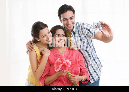 Un autoportrait en famille Banque D'Images