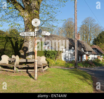 Village de Micheldever Hampshire. Banque D'Images