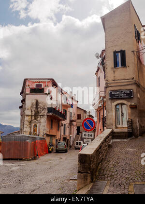 La vieille petite ville de Norma - Latina, Italie Banque D'Images