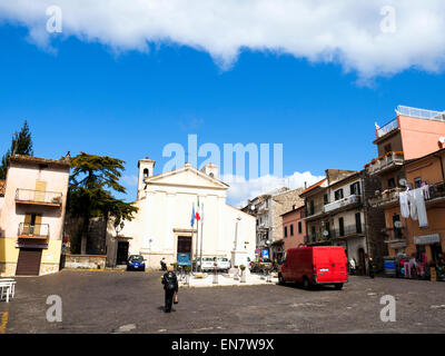 La vieille petite ville de Norma - Latina, Italie Banque D'Images