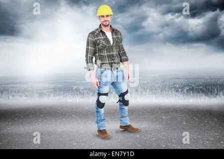 Composite image young handyman Banque D'Images