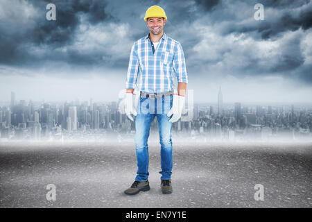 Composite image young handyman Banque D'Images