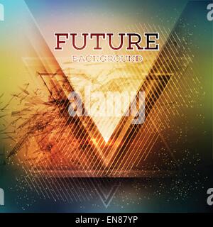 Abstract background vector futur triangle EPS 10 Illustration de Vecteur