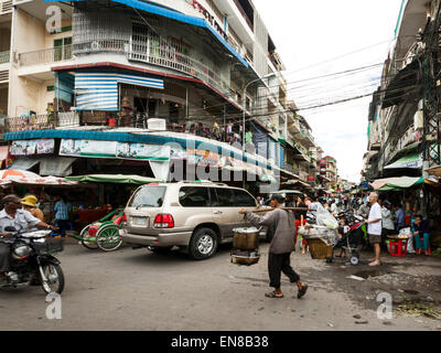 Scène de rue à Phnom Penh, Cambodge, Asie. Banque D'Images