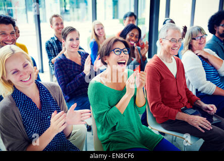 Groupe de personnes en séminaire Banque D'Images