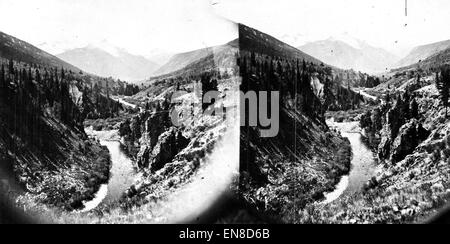 Montagnes de Sultan Arastra Gulch San Juan County, Colorado 1874 Banque D'Images