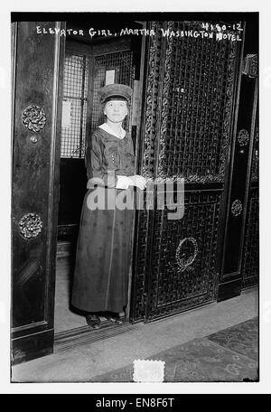 Fille de l'élévateur, Martha Washington Hotel Banque D'Images