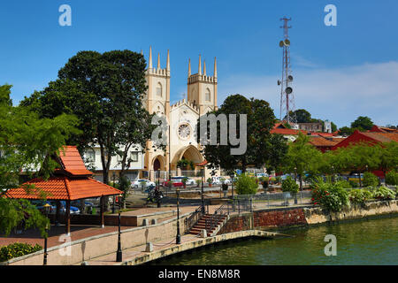 Église de Saint François Xavier à Malacca, Malaisie Banque D'Images