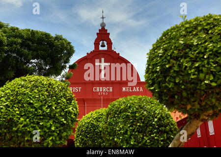 Christ Church à Dutch Square, connu comme la Place Rouge, à Malacca, Malaisie Banque D'Images