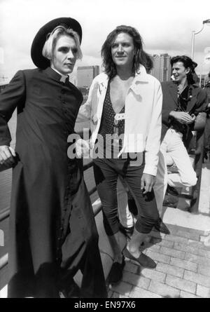 La chanteuse pop Simon Le Bon de Duran Duran. Avril 1989. Banque D'Images