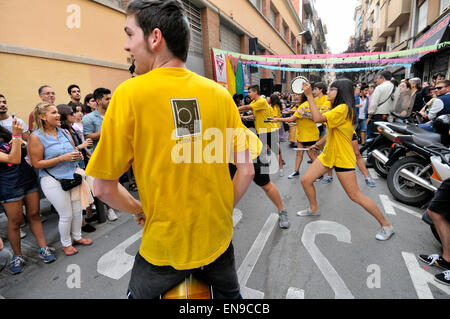 Août fêtes à Gracia. Barcelone, Catalogne, Espagne. Banque D'Images