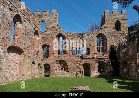 L'Angleterre, Shropshire, Acton Burnell château Banque D'Images